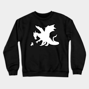 Knight and Dragon (white) Crewneck Sweatshirt